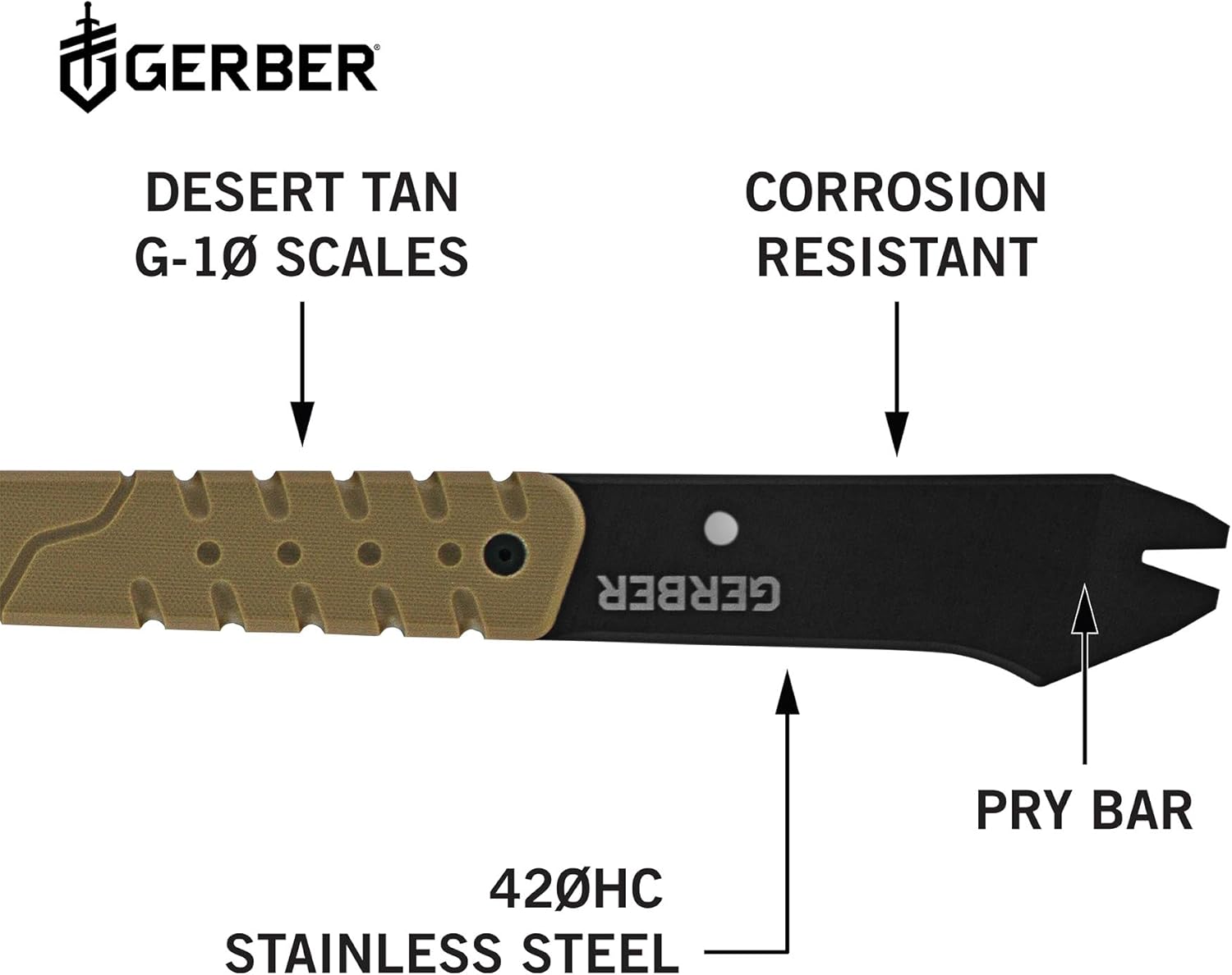 Gerber Gear Downrange Tactical Tomahawk Survival Multitool, Made in USA Camping Axe with Hammer Head and Steel Pry Bar