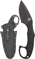 KA-BAR 2491 Tdi Pocket Strike Black Hard Plastic Sheath, Black Clip, Straight Edge Sheath + Enforcement Knife