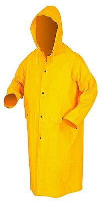 MAGID MCR Safety 200CX2 49-Inch Classic PVC/Polyester Coat with Detachable Hood, Yellow, 2X-Large
