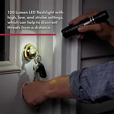 SABRE 2-in-1 Tactical Stun Gun with LED Flashlight, Self Defense Stun Gun with 2.517 µC Charge Produces Intolerable Pain