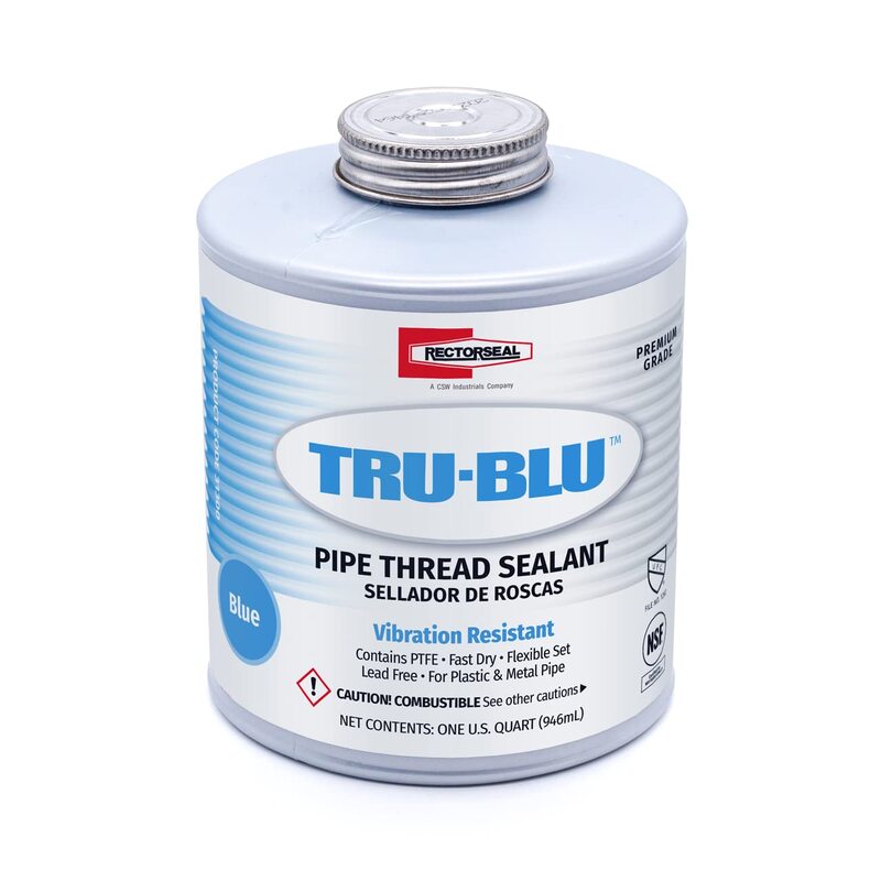 Rectorseal 31300 Quart Brush Top Tru-Blu Pipe Thread Sealant , Blue