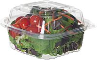Eco-Products Compostable 6" Clear PLA Plastic Clamshell To Go Containers, Case of 240, Meal Prep Box, Take Out Box With Lid, PLA Is a Renewable Material Made from Plants, ASTM Compliant, BPI-Certified