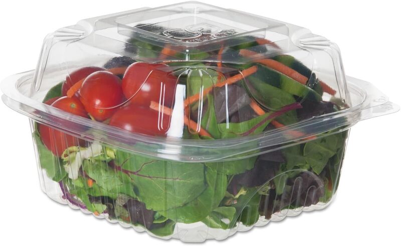Eco-Products Compostable 6" Clear PLA Plastic Clamshell To Go Containers, Case of 240, Meal Prep Box, Take Out Box With Lid, PLA Is a Renewable Material Made from Plants, ASTM Compliant, BPI-Certified