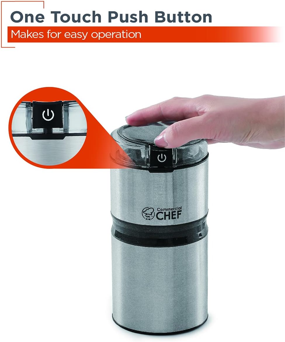 Electric Coffee Grinder Spice Grinder - Stainless Steel Blades Grinder for Coffee Bean Seed Nut Spice Herb Pepper