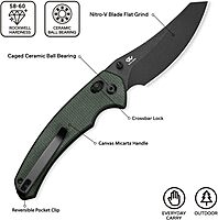 CIVIVI Sixgill Folding Pocket Knife for EDC, 3.41'' Blade