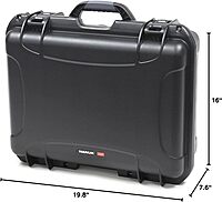 NANUK Large Series 930 Lightweight NK-7 Resin Waterproof Case with Cubed Foam, Black Black Cubed Foam