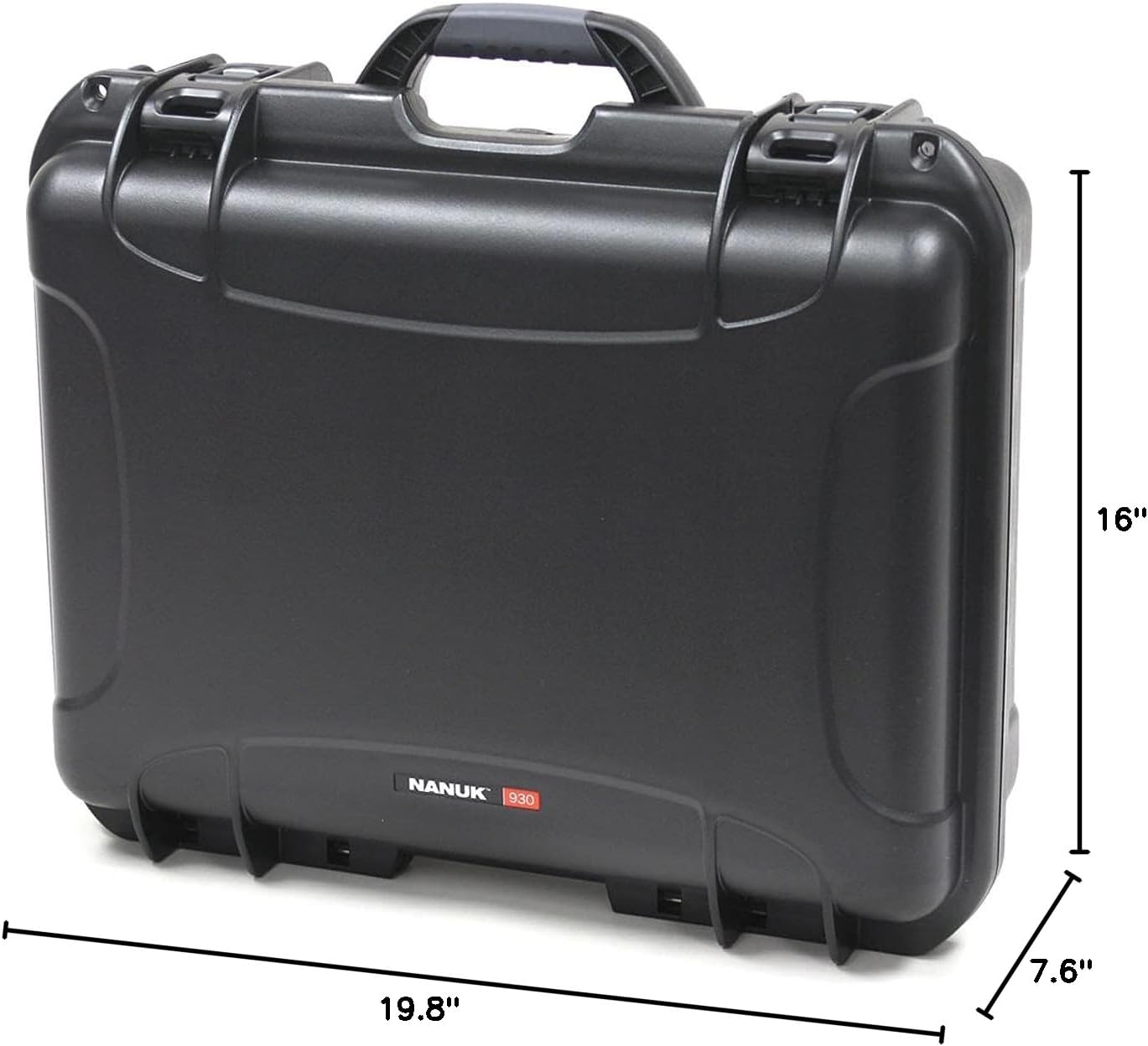 NANUK Large Series 930 Lightweight NK-7 Resin Waterproof Case with Cubed Foam, Black Black Cubed Foam