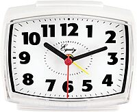 Equity 33100 Electric Silent Analog Alarm Clock with Lighted Dial Pack of 1