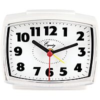 Equity 33100 Electric Silent Analog Alarm Clock with Lighted Dial Pack of 1