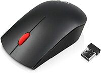 Lenovo ThinkPad Essential Wireless Mouse - Optical - Wireless - Radio Frequency - 2.40 GHz - Black - USB - Symmetrical