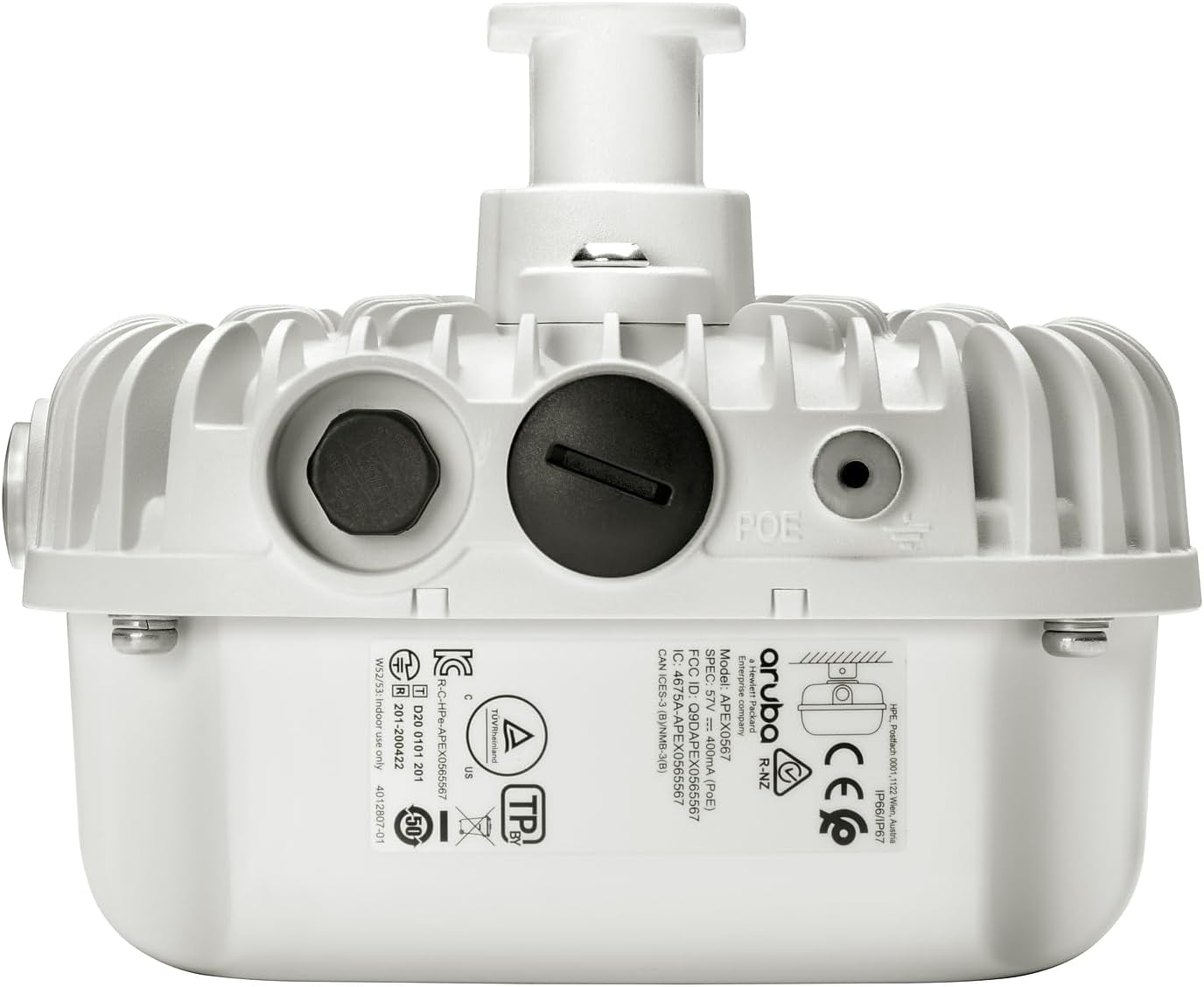 HPE AP-565 802.11ax 1.73 Gbit/s Wireless Access Point - 2.40 GHz, 5 GHz - 1xRJ45 - Gigabit Ethernet - R4W44A