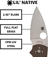 Spyderco Knives Lil' Native Mid Back Lock Sprint Run C230MBGPBN15V Brown G-10 and CPM 15V Steel Pocket Knife