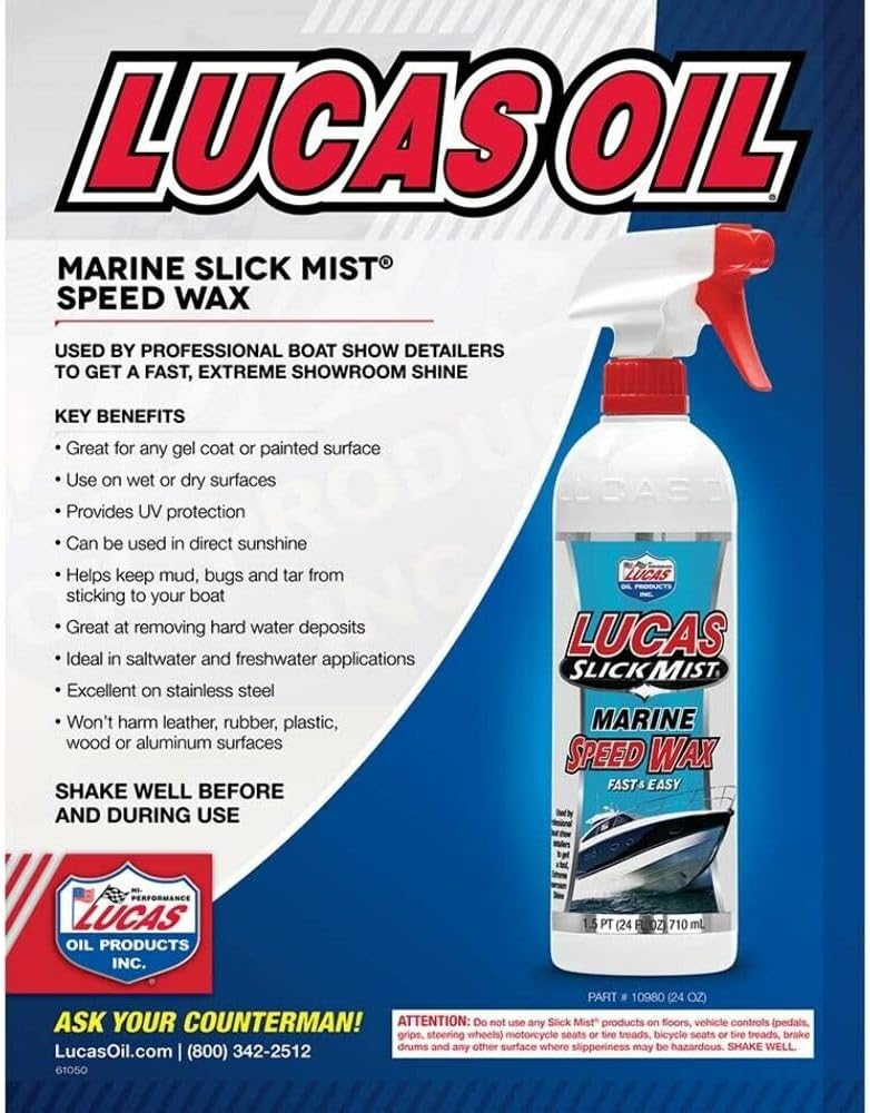 LUCAS OIL Slick Mist Marine Speed Wax