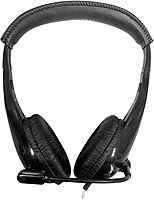 Hamilton Buhl Motiv8 Mid-Sized Headset With Gooseneck Mic And In-line Volume Control - Stereo - Wired - M8BK2
