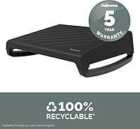 Fellowes Breyta Ergonomic Adjustable Foot Rest Black Ergonomic Footrest Breyta Black
