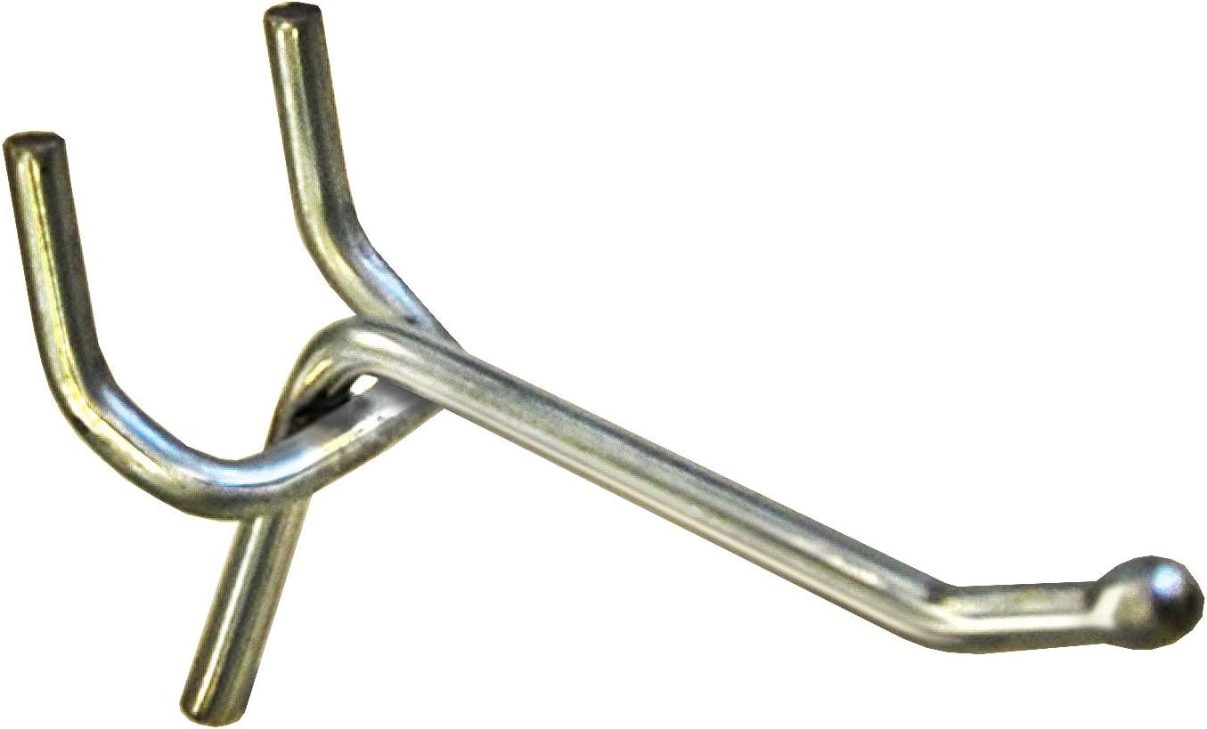 Azar Displays All-Wire Galvanized Pegboard and Slatwall Hooks, 50-Pack