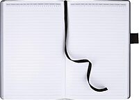 Office Depot® Brand Premium Hardcover Business Journal, 8 1/2" x 5 1/2", Narrow Ruled, 192 Pages (96 Sheets), Black