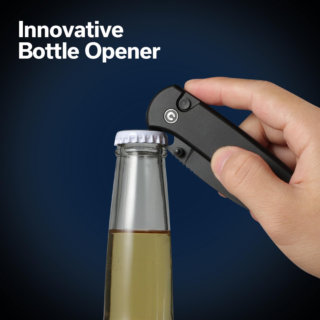 CIVIVI Qubit Pocket Folding Knife, Button Lock & Thumb Stud, 2.98" Blade, Aluminum Handle