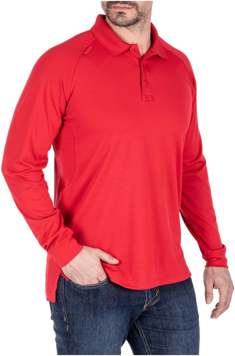5.11 Tactical Men's Performance Long Sleeve Work Polo, 100% Polyester, Style 72049/72049T