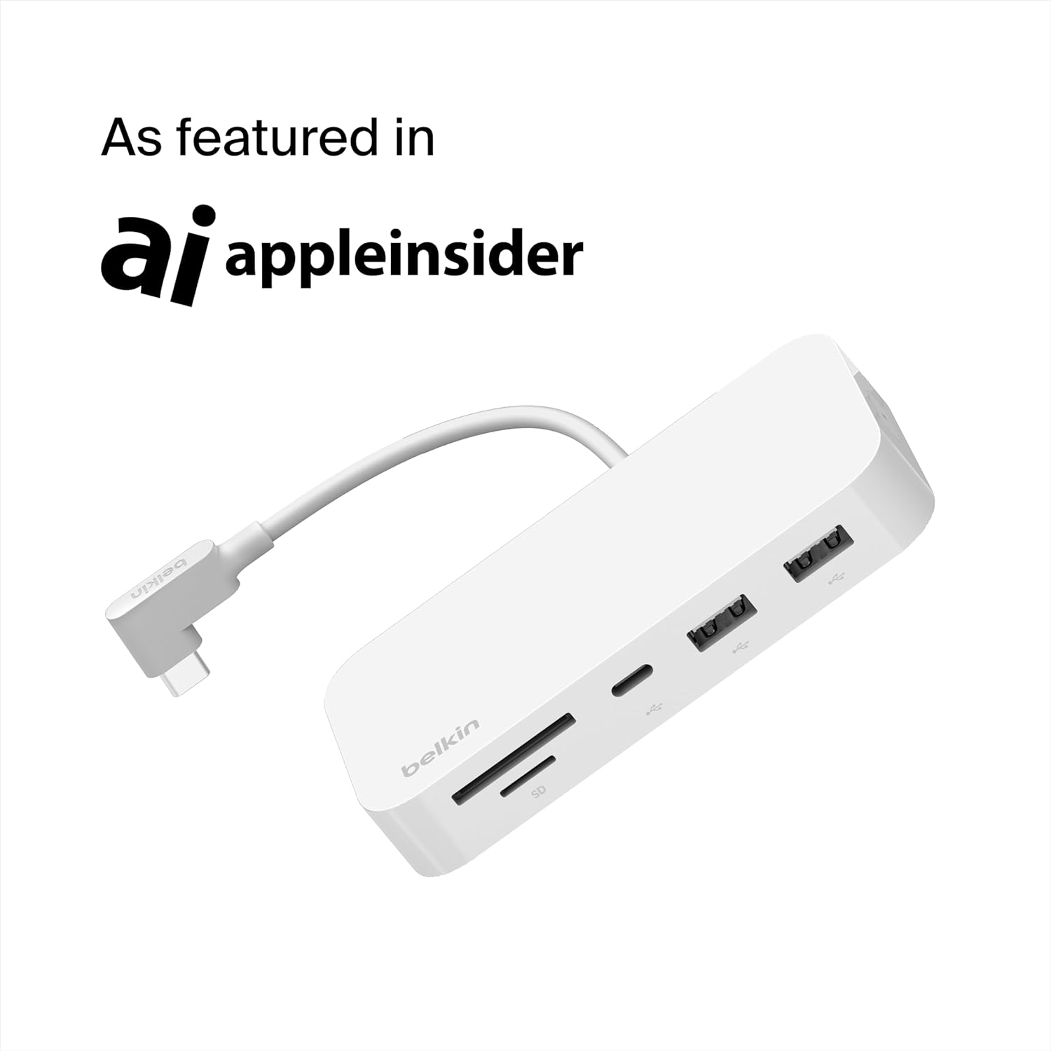 Belkin USB-C 6-in-1 Multiport Hub with Mount, USB-C Docking Station with MicroSD Card Reader, Powered USB Hub