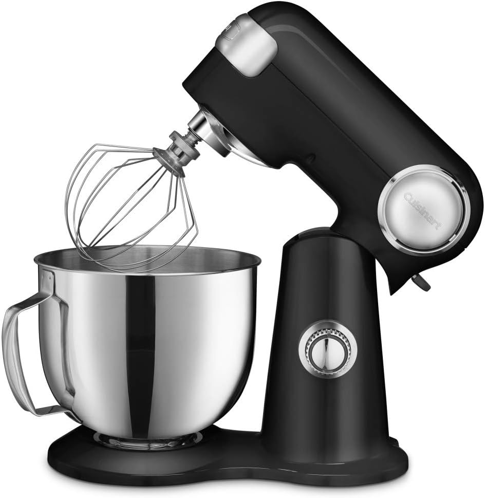 Cuisinart Stand Mixer, 12 Speed, 5.5 Quart Stainless Steel Bowl, Chef’s Whisk, Mixing Paddle, Dough Hook, Splash Guard