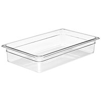 Cambro 14CW 13.7 qt Capacity, 20-7/8" Length x 12-3/4" Width x 4" Depth, Camwear Clear Polycarbonate Full Size Food Pan