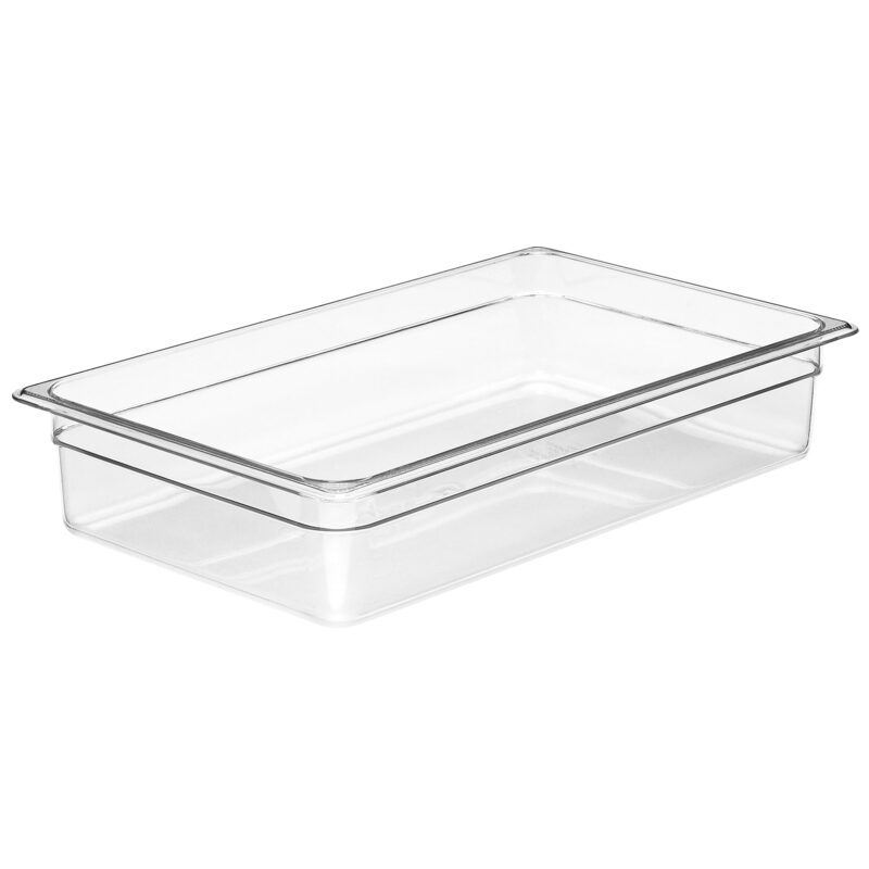 Cambro 14CW 13.7 qt Capacity, 20-7/8" Length x 12-3/4" Width x 4" Depth, Camwear Clear Polycarbonate Full Size Food Pan