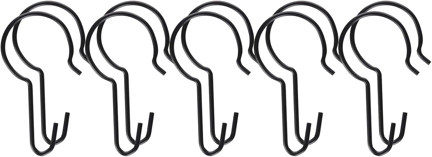 Jackson Safety Welding Curtain Hooks (Pack of 10), Black, Metal, 100% Metal, Heavy Duty, Pipe Mount, Fit 1.5" - 2" Pipe