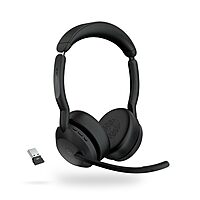 Jabra Evolve2 55 Stereo Wireless Headset - AirComfort, Noise-Cancelling Mics & Active Noise Cancellation