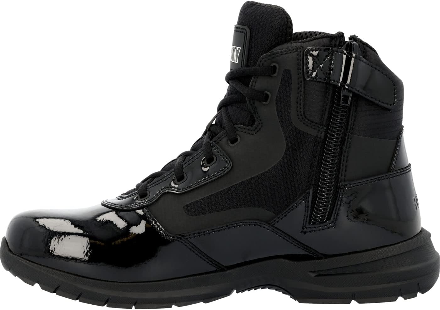 ROCKY Cadet 6" Black Side Zip Public Service Boot