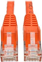 Tripp Lite 15ft Cat6 Gigabit Ethernet Snagless Molded Patch Cable UTP Orange RJ45 M/M 15' (N201-015-OR)