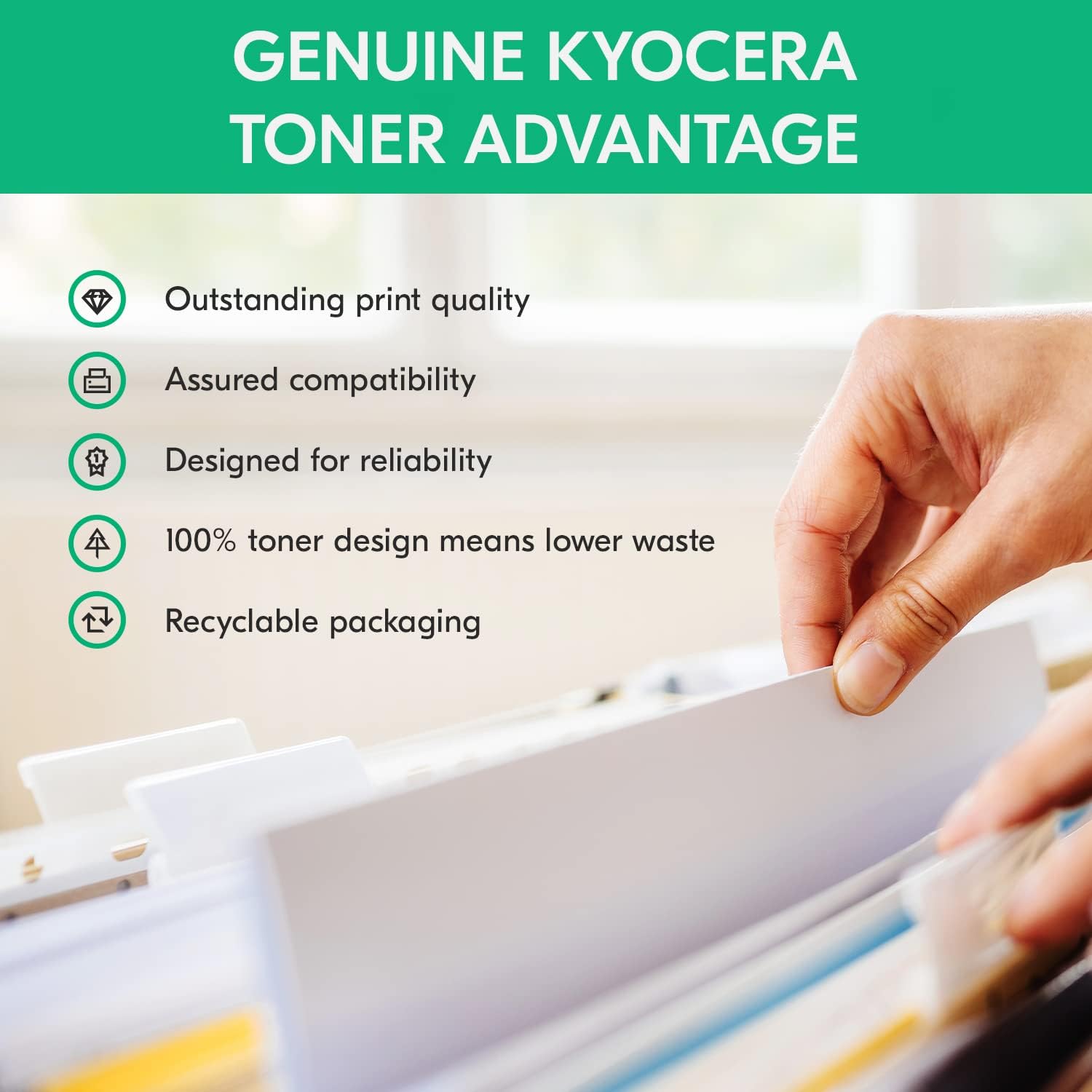 KYOCERA TK-5242K Black Toner Cartridge for M5526cdw/ P5026cdw Model Laser Printers (1T02R70US0)