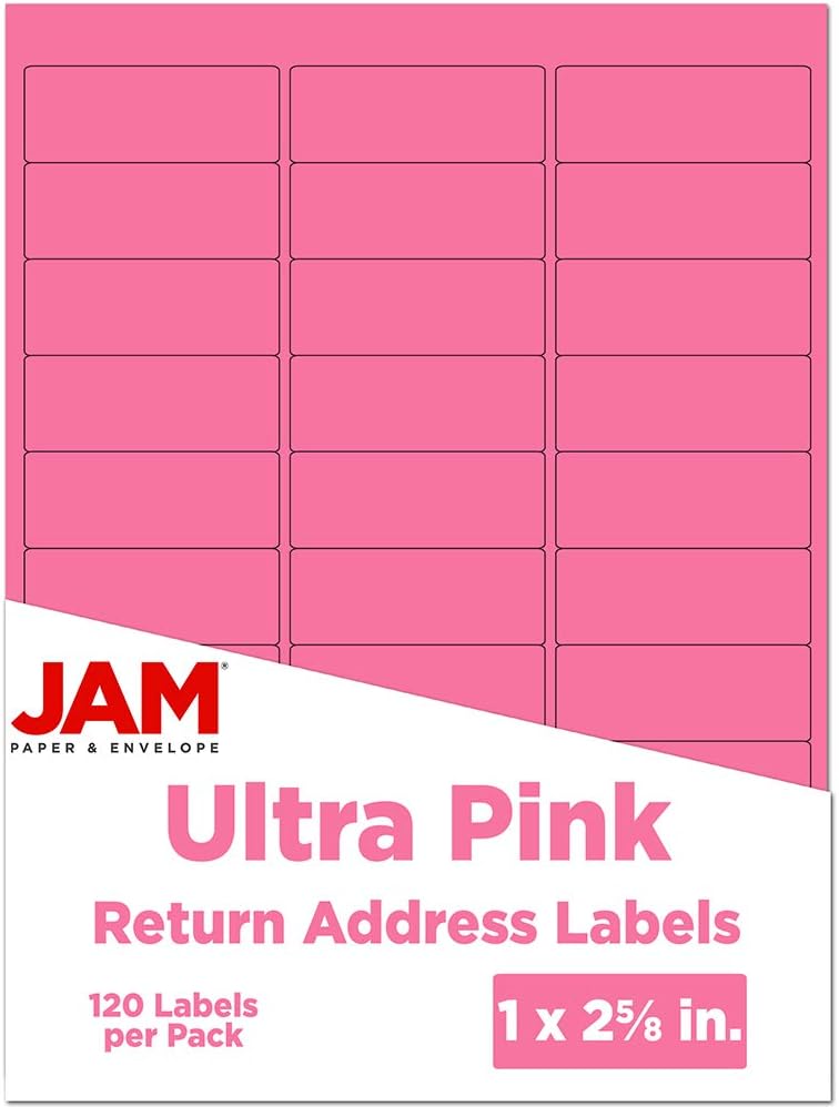 JAM PAPER Mailing Address Labels - Self-Adhesive Rectangular