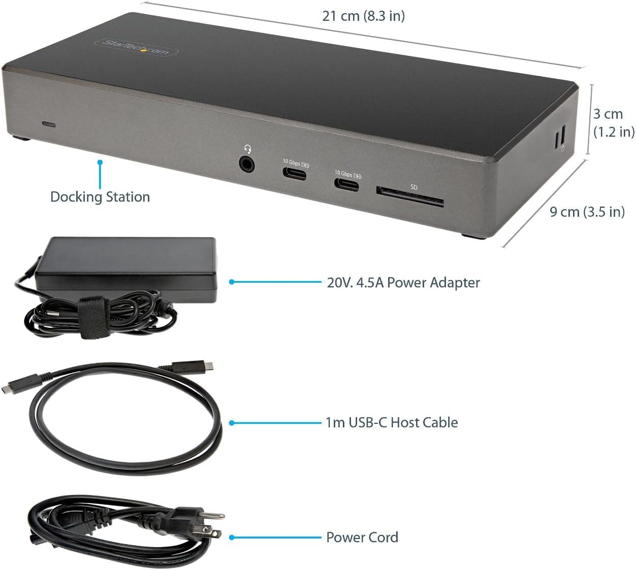 StarTech.com USB-C / USB-A Docking Station - Triple 4K 60Hz