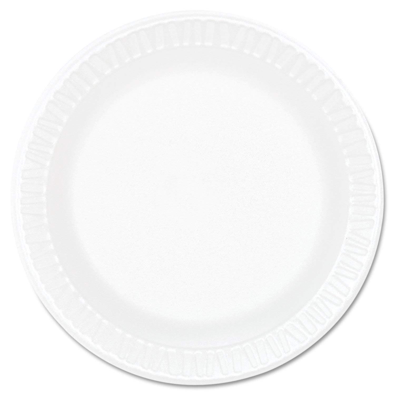 Dart Concorde 6 in White Foam Plates, Unlaminated - 1000/Case