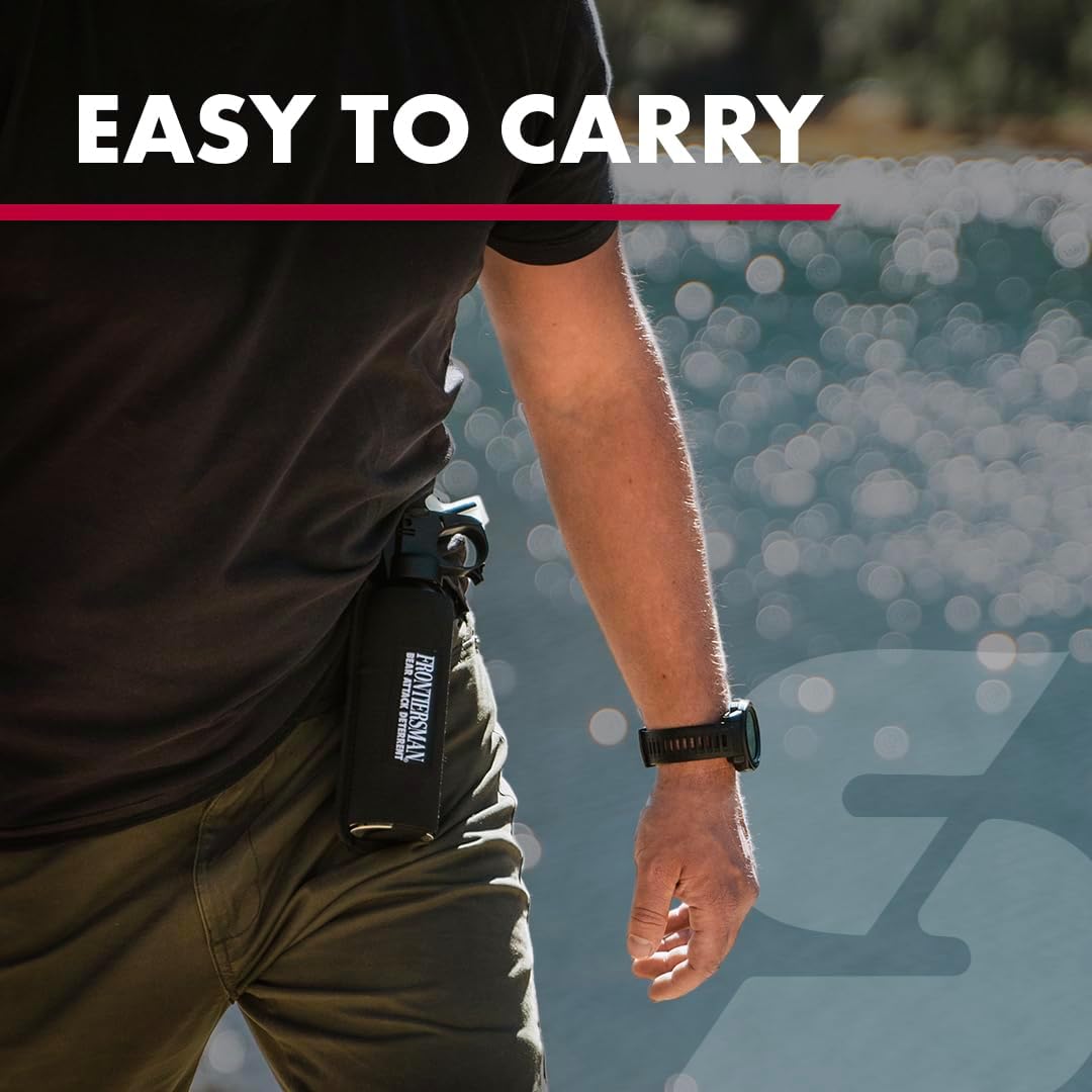 SABRE Frontiersman Bear Spray Holster, Nylon 3-in-1 Chest/Belt/Waist, Fits 7.9 & 9.2 oz
