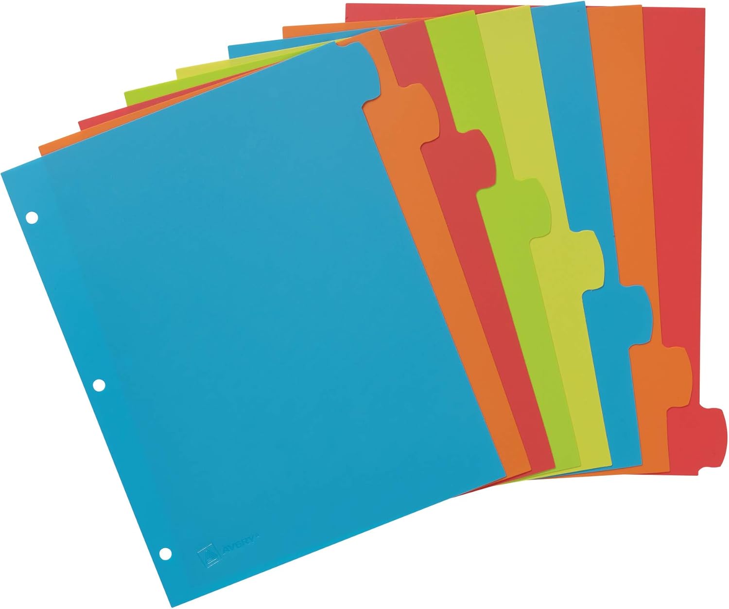 Avery Big Tab Write & Erase Durable Plastic Dividers for 3 Ring Binders, 8-Tab Set, Bright Multicolor