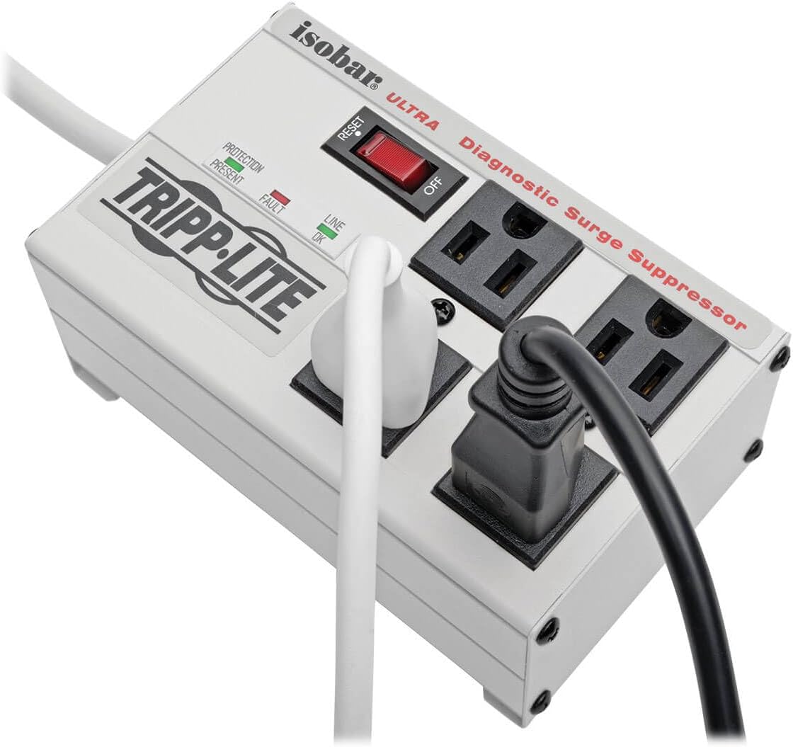 TRIPP LITE Isobar Series Surge Protector Power Strip, Metal, 3330 Joules, 6 ft Cord