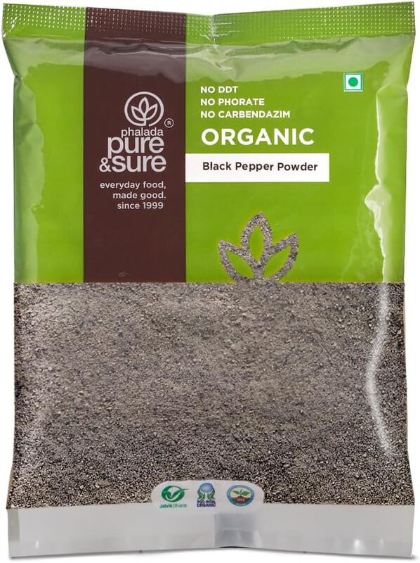 PURE&SURE - ORGANIC BLACK PEPPER POWDER 100GM