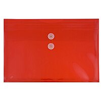 JAM PAPER Plastic Envelopes with Button & String Tie Closure - 12 Pack
