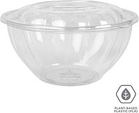 ECO-PRODUCTS Compostable Clear PLA Salad Bowls with Lids, Case of 150
