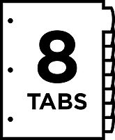 Avery Big Tab Write & Erase Durable Plastic Dividers for 3 Ring Binders, 8-Tab Set, Bright Multicolor, 1 Set (16130) 8 tab 1 set Dividers