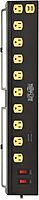 Tripp Lite by Eaton Protect It! TLP1006USB 10-Outlet Surge Protector With 2 Swivel Light Bars And 4 USB Ports, 6ft, Black