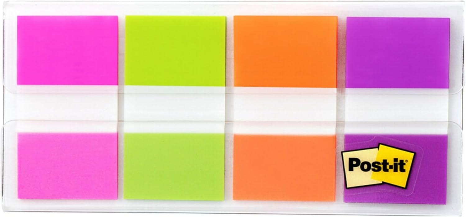 Post-it Flags, .94 in. x 1.7 in., 8 Dispensers, 20 Flags/Dispenser, Assorted Colors, Back to School Supplies for Students
