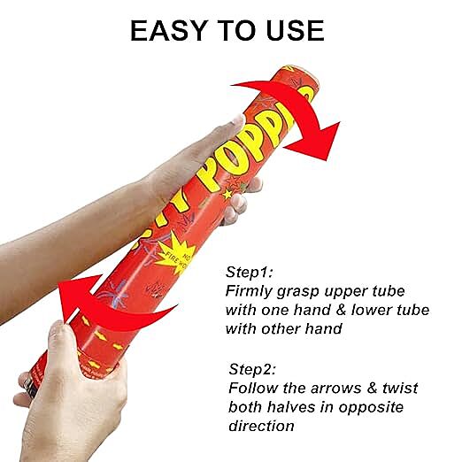 Party Popper - Paper Only - 30 CM - Set of 2