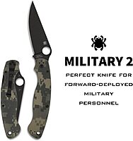 Spyderco Knives Military 2 C36GPCMOBK2 Black S30V Stainless and Camo G-10 Pocket Knife