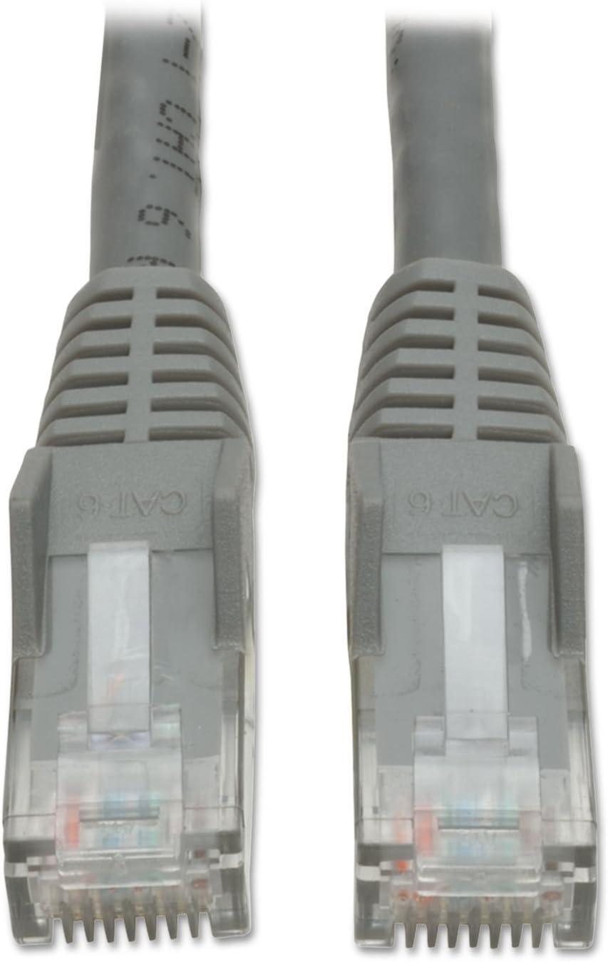 Tripp Lite Cat6 Gigabit Snagless Molded Patch Cable (RJ45 M/M) - Gray, 10-ft.(N201-010-GY)
