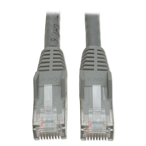 Tripp Lite Cat6 Gigabit Snagless Molded Patch Cable (RJ45 M/M) - Gray, 10-ft.(N201-010-GY)