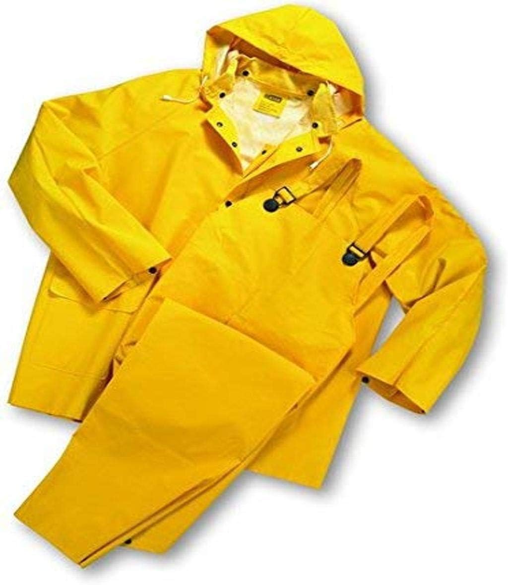 West Chester 4035FR/3XL Limited Flammability - PVC Over Polyester 3Pcs Rain Suit - Yellow Each