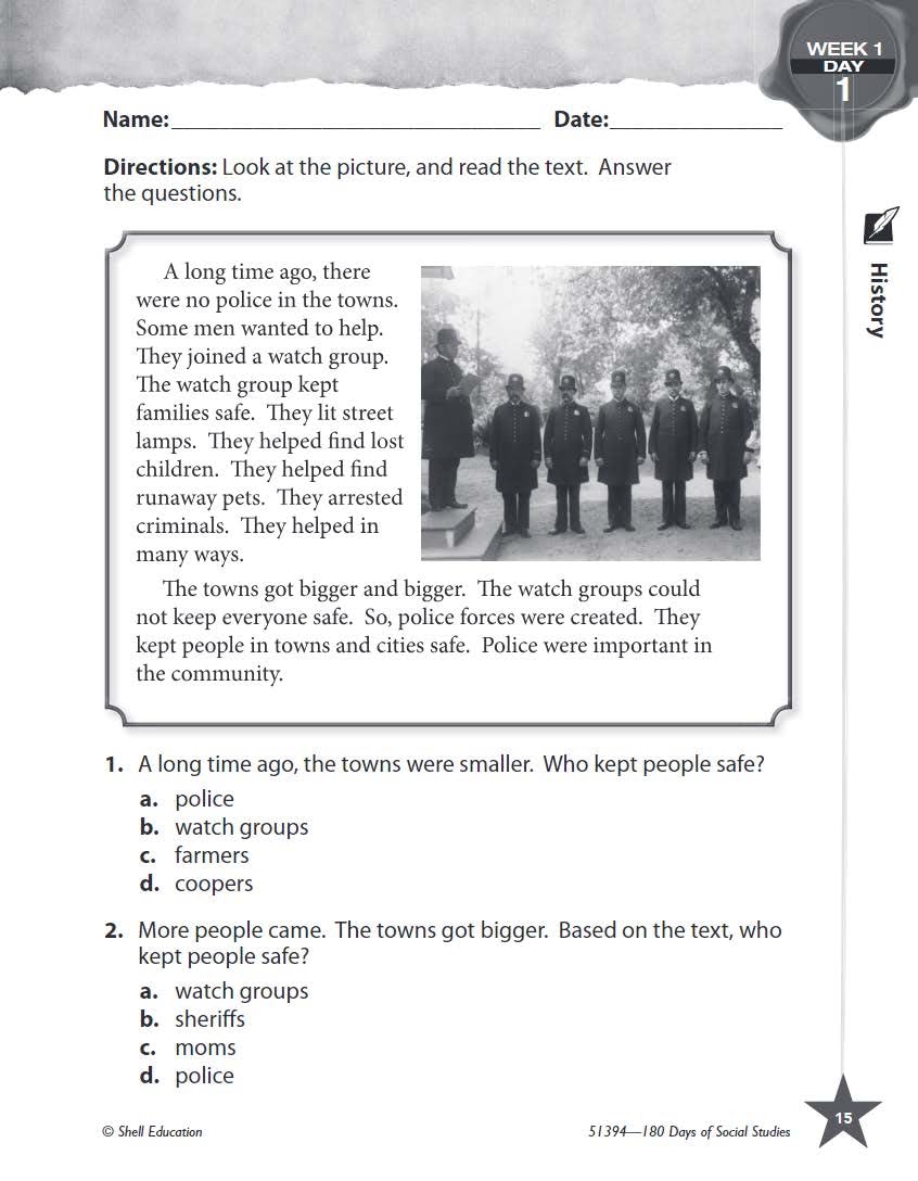 180 Days: Social Studies for 2nd Grade Practice Workbook for Classroom and Home